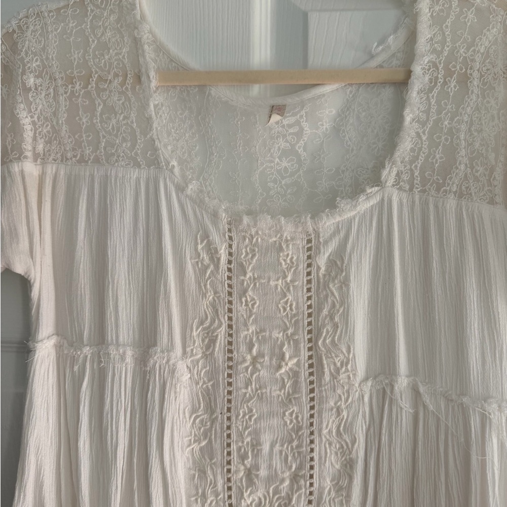 Free People White Lace Sheer Slip Dress - Picture 3 of 6